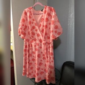 Torrid Peach Flower Dress